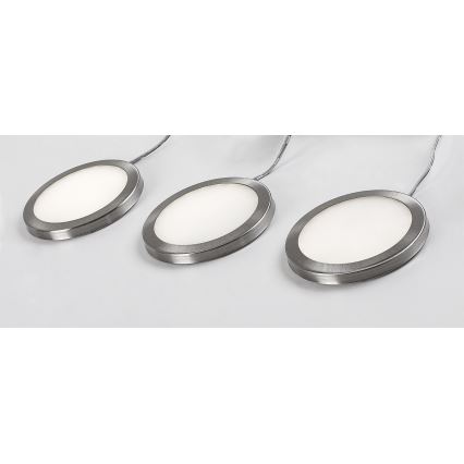 Rabalux - KOMPLEKTAS 3x LED šviesos reguliavimas spintelė apšvietimas 3xLED/1W/230V 4000K