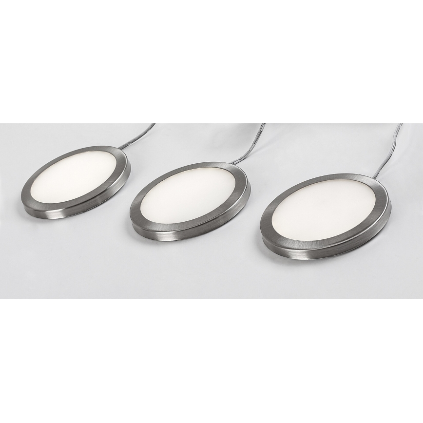 Rabalux - KOMPLEKTAS 3x LED šviesos reguliavimas spintelė apšvietimas 3xLED/1W/230V 4000K