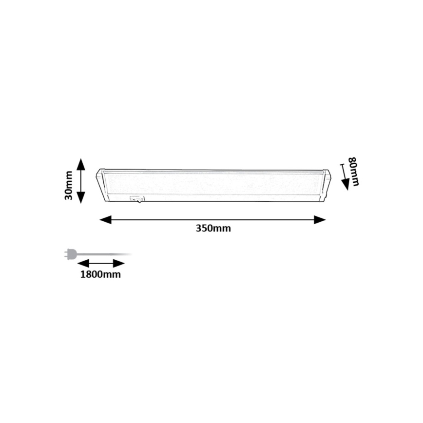 Rabalux  - LED virtuvės šviestuvas, kabinamas po spintele LED/5W/230V 4000K balta