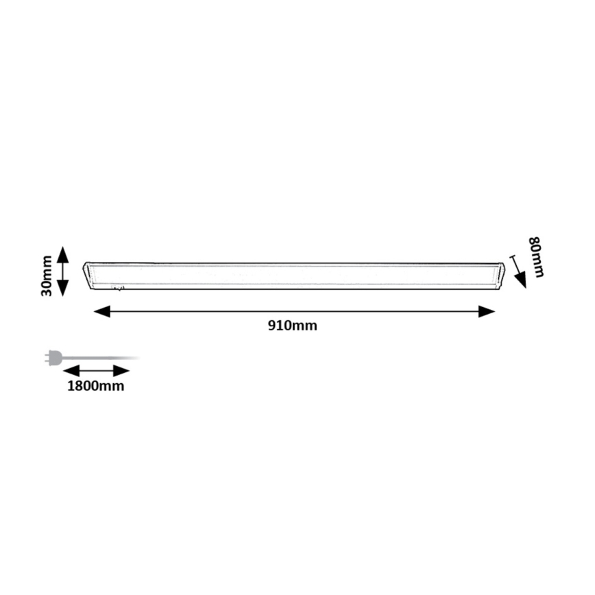 Rabalux - LED virtuvės šviestuvas, kabinamas po spintele LED/15W/230V 4000K 91 cm balta
