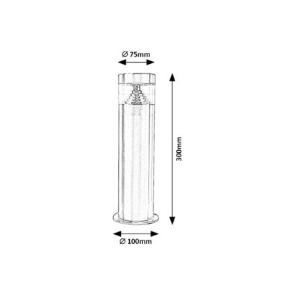 Rabalux - LED Lauko lempa LED/7W/230V 30 cm IP54