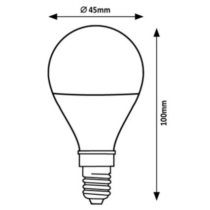 Rabalux - LED elektros lemputė G45 E14/2W/230V 3000K Energijos klasė A