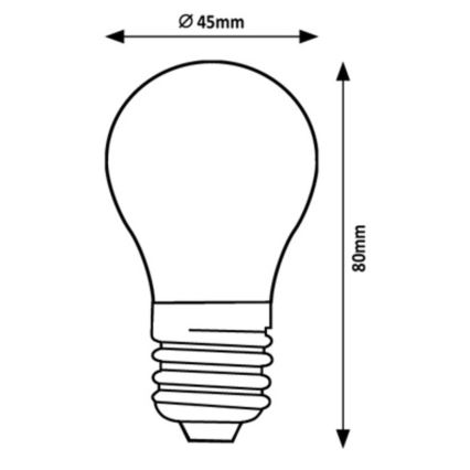 Rabalux - LED elektros lemputė G45 E27/2W/230V 3000K Energijos klasė A