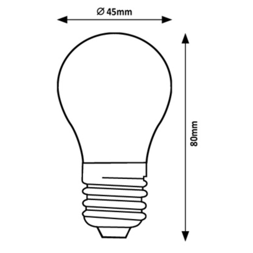 Rabalux - LED elektros lemputė G45 E27/2W/230V 3000K Energijos klasė A
