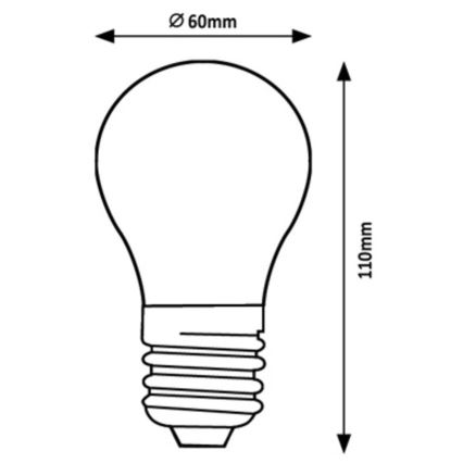 Rabalux - LED elektros lemputė A60 E27/4W/230V 3000K Energijos klasė A