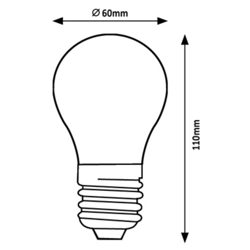 Rabalux - LED elektros lemputė A60 E27/4W/230V 3000K Energijos klasė A