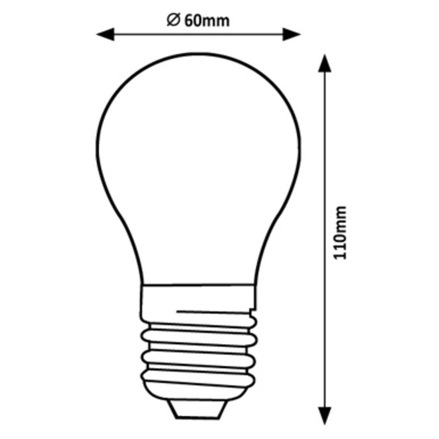 Rabalux - LED elektros lemputė A60 E27/7W/230V 4000K Energijos klasė A