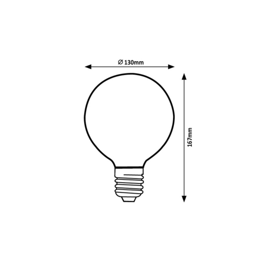 Rabalux - Dekoratyvinė LED elektros lemputė G125 E27/3W/230V 1800K