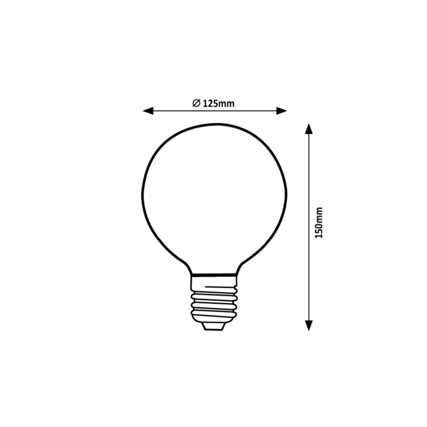 Rabalux - LED elektros lemputė G125 E27/5W/230V 1800K