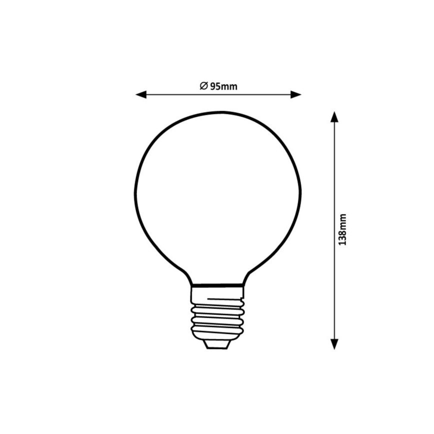 Rabalux - LED elektros lemputė FILAMENT G95 E27/7W/230V 4000K