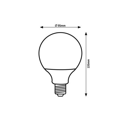 Rabalux - LED elektros lemputė SMD G95/15W/230V 4000K