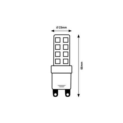Rabalux - SMD LED lemputė G9, 9 W, 230 V, 4000 K