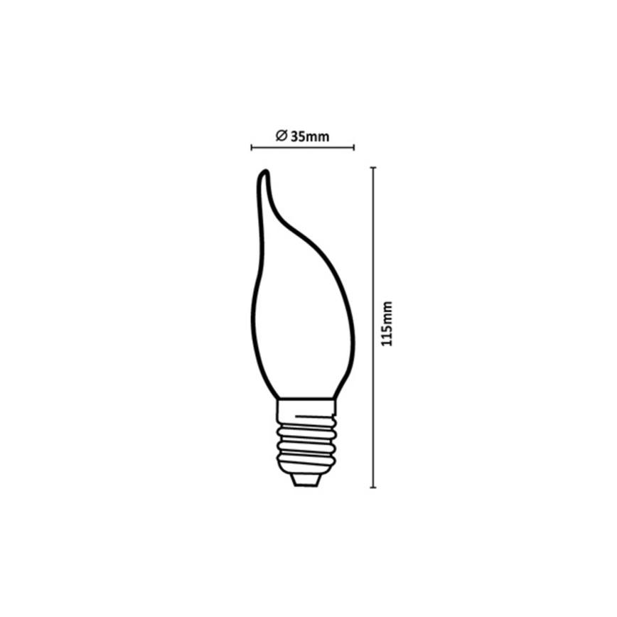 Rabalux - LED lemputė FILAMENT CF35 E14/6W/230V 4000K