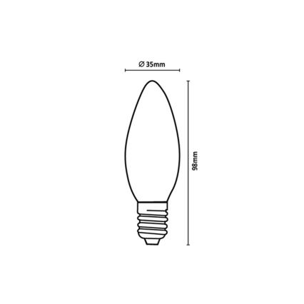 Rabalux - LED lemputė FILAMENT C35 E14/4W/230V 3000K