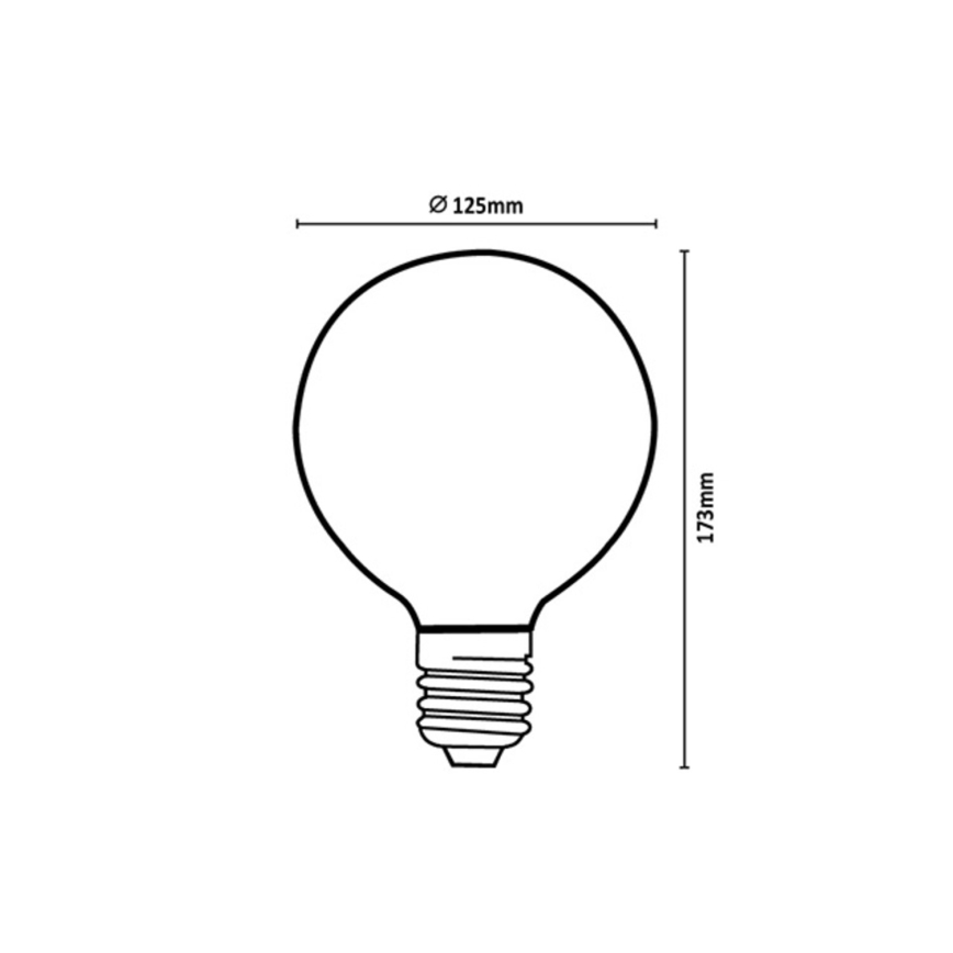 Rabalux - LED Lemputė FILAMENT G125 E27/6W/230V 4000K
