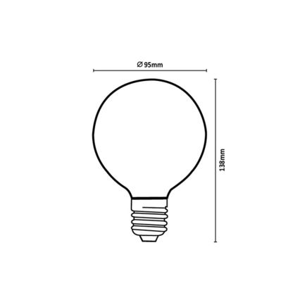 Rabalux - LED lemputė FILAMENT G95 E27/6W/230V 4000K
