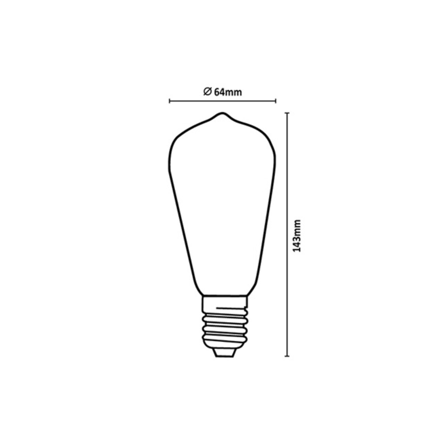 Rabalux - LED lemputė FILAMENT ST64 E27/10W/230V 3000K