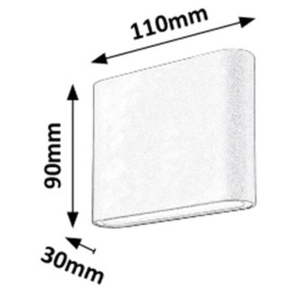 Rabalux - LED sieninis lauko šviestuvas 2xLED/3W/230V IP54 3000K