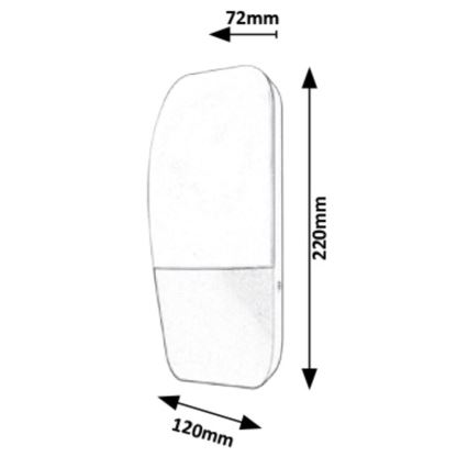 Rabalux - LED sieninis lauko šviestuvas LED/10W/230V IP65 800lm 4000K