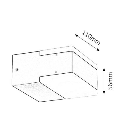 Rabalux 8060 - LED sieninis lauko šviestuvas BONA 2xLED/4,5W IP54