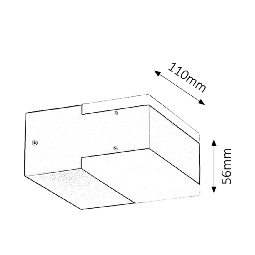 Rabalux 8060 - LED sieninis lauko šviestuvas BONA 2xLED/4,5W IP54