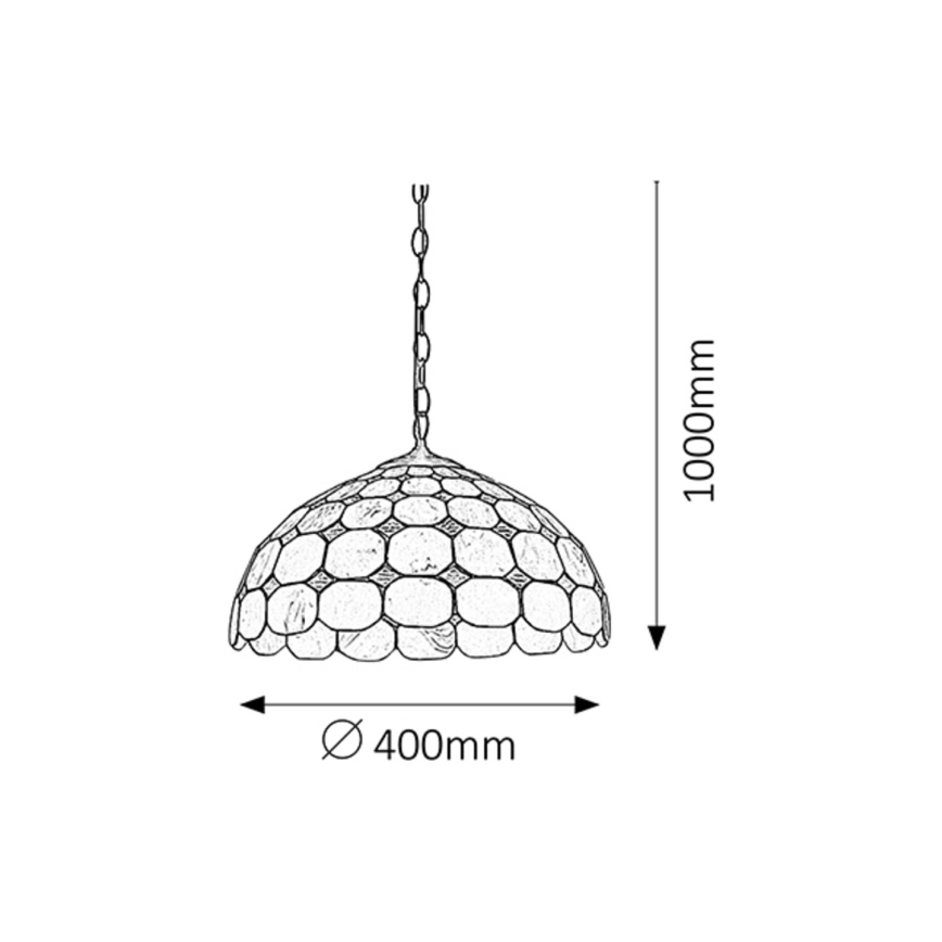 Rabalux - Pakabinamas vitražinis sietynas 2xE27/60W/230V