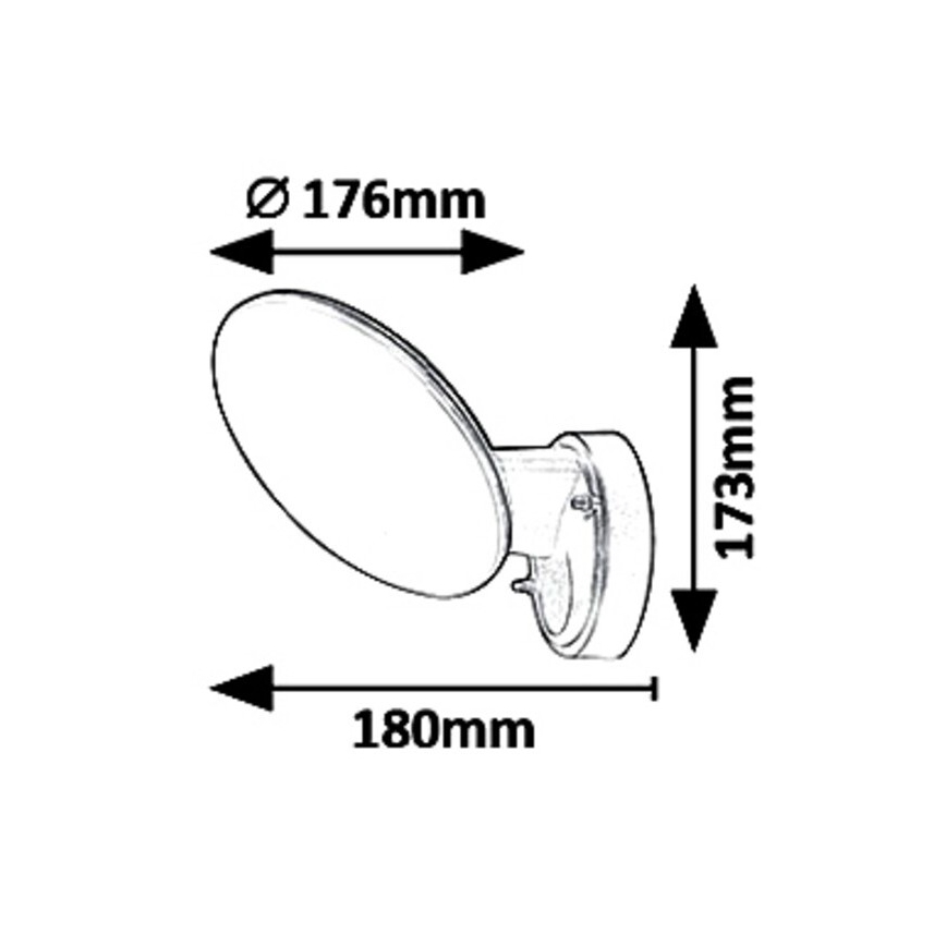 Rabalux 8134 - LED sieninis lauko šviestuvas VARNA LED/12W/230V IP54