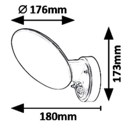 Rabalux - LED Lauko sieninis šviestuvas su jutikliu LED/12W/230V IP54