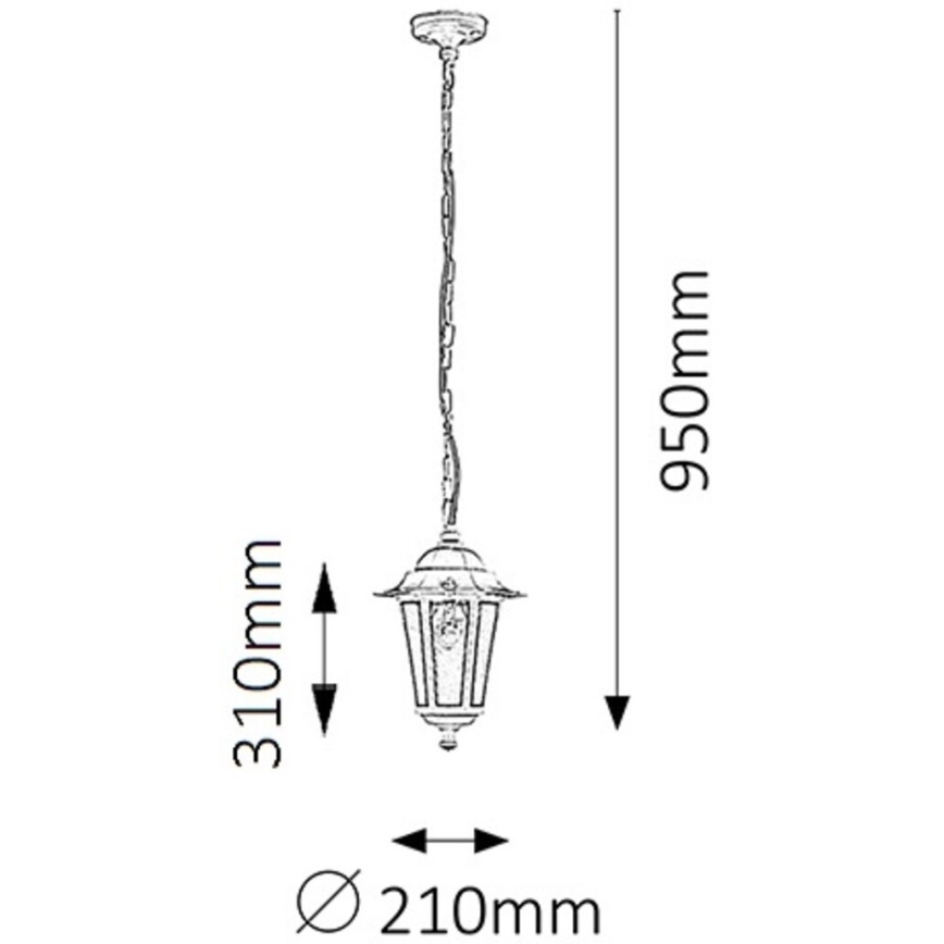 Rabalux 8207 - Lauko sietynas VELENCE 1xE27/60W/230V