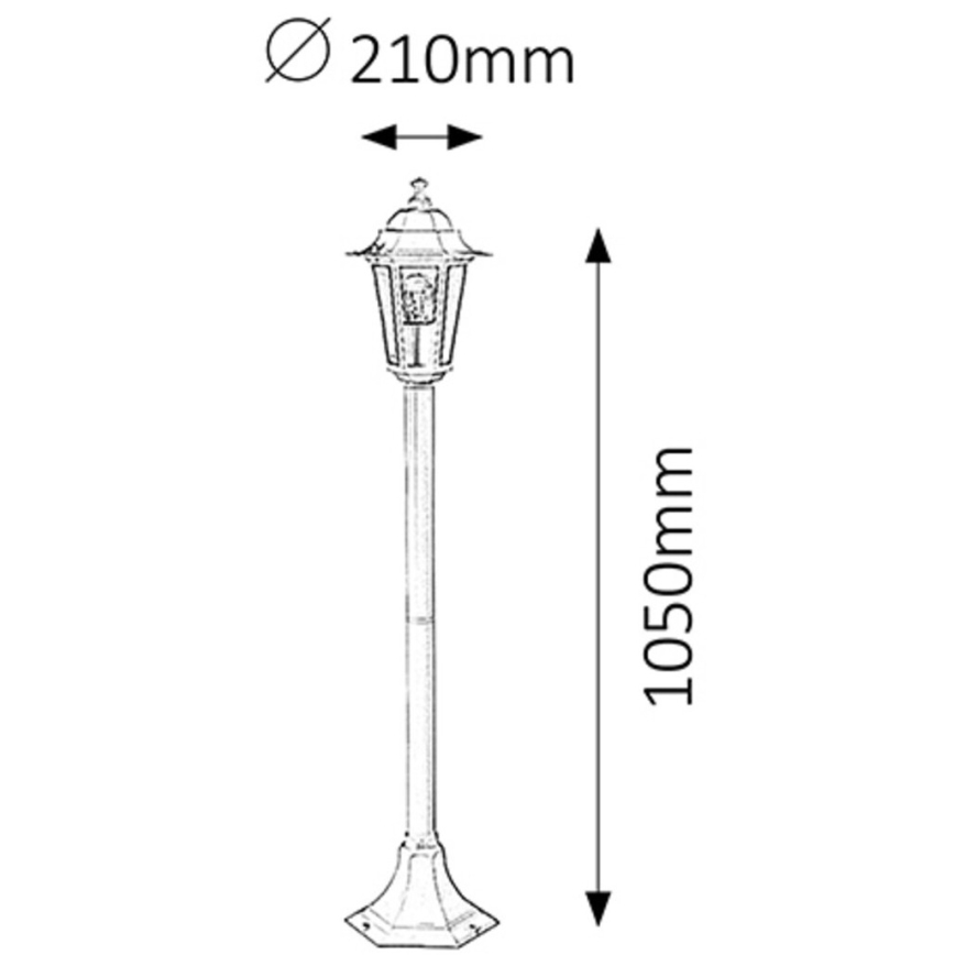 Rabalux - Lauko šviestuvas 1xE27/60W/230V 105 cm