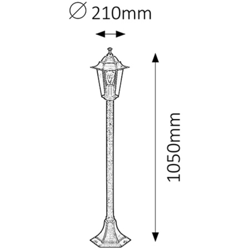 Rabalux - Lauko šviestuvas 1xE27/60W/230V 105 cm