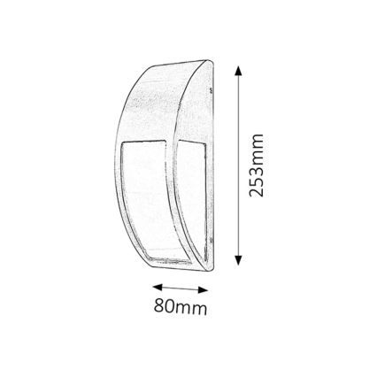 Rabalux 8269 - Sieninis lauko šviestuvas GENOVA 1xE27/40W/230V