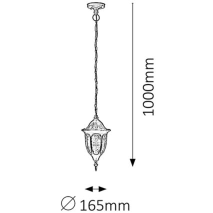 Rabalux - Lauko šviestuvas 1xE27/60W/230V IP43 juodas