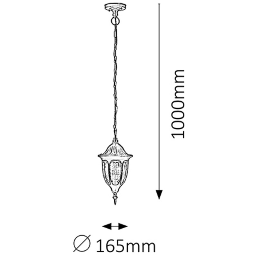 Rabalux - Lauko šviestuvas 1xE27/60W/230V IP43 juodas