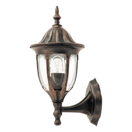 Rabalux - Lauko sieninis šviestuvas 1xE27/60W/230V IP43 auksinis/patinuotas/juodas