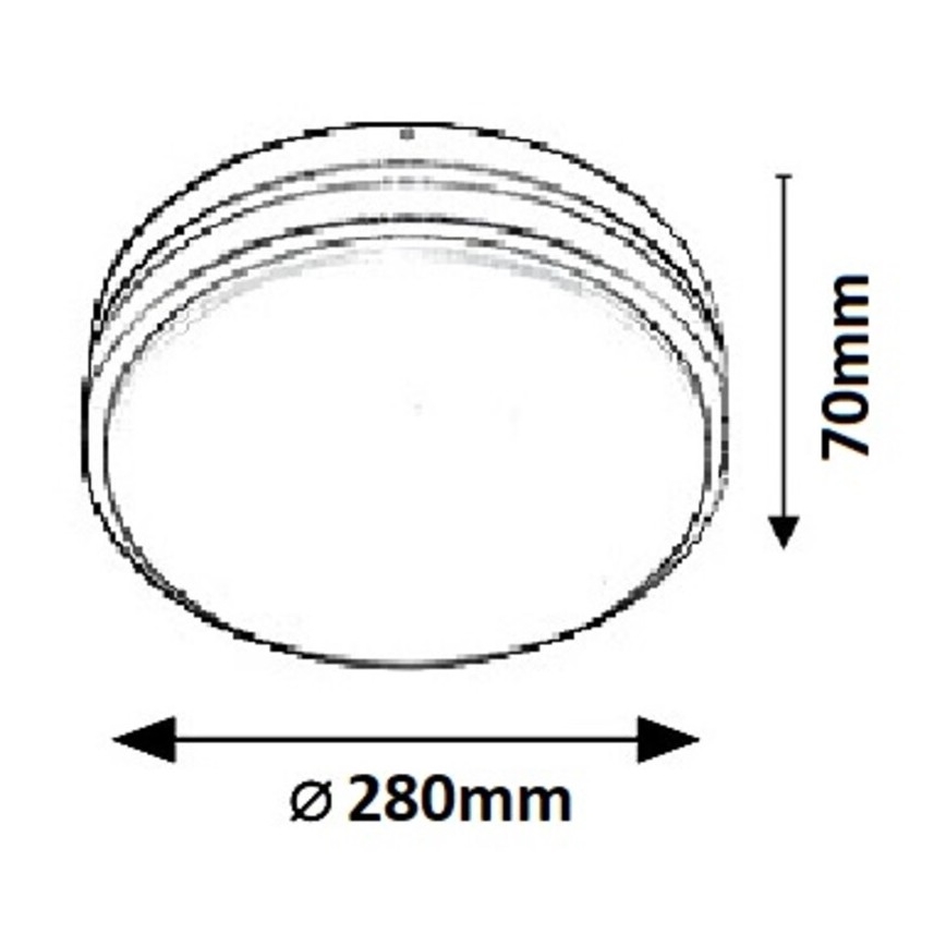Rabalux - LED lauko lubinis šviestuvas HAMBURG LED/12W/230V IP44