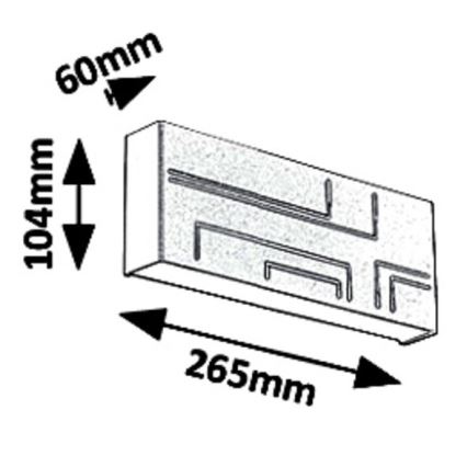 Rabalux 8873 - LED sieninis lauko šviestuvas MARIBOR LED/12W/230V IP65