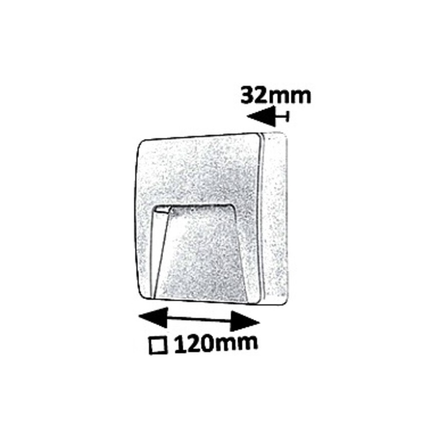 Rabalux 8893 - LED sieninis lauko šviestuvas TRENTO LED/3W/230V IP65