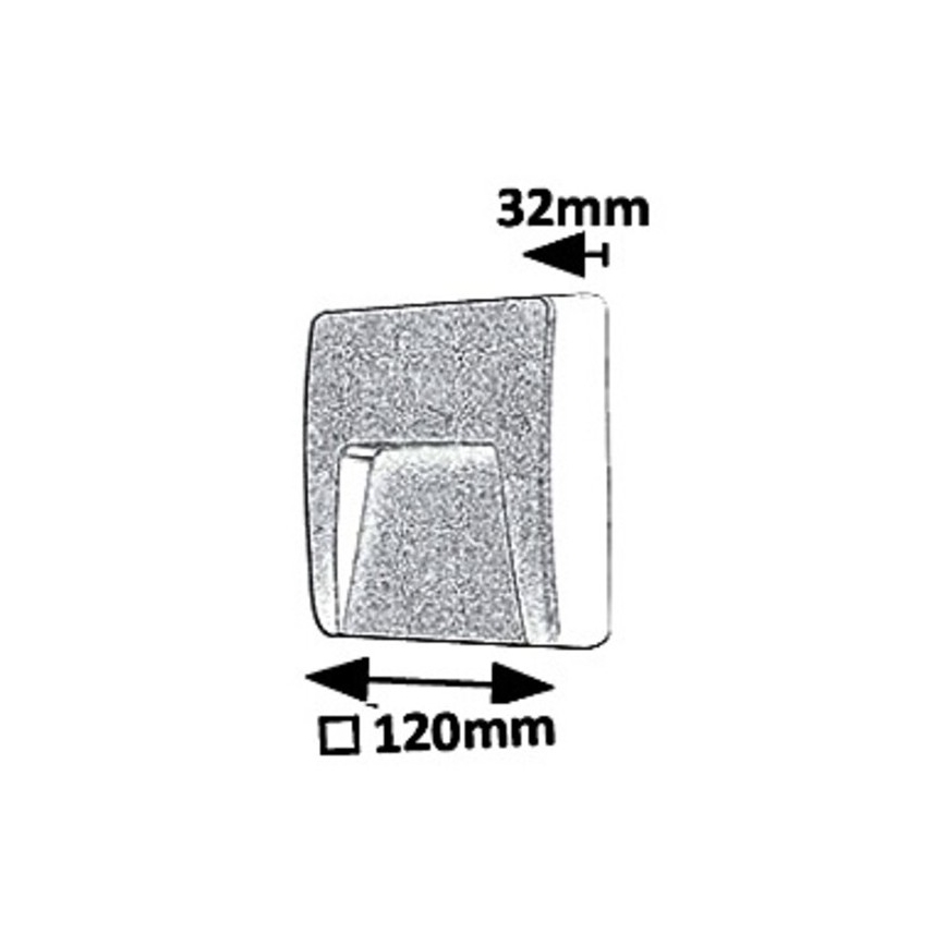 Rabalux 8894 - LED sieninis lauko šviestuvas TRENTO LED/3W/230V IP65