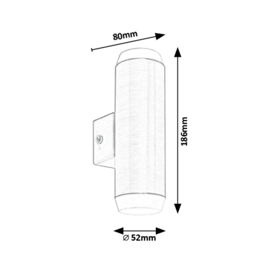 Rabalux - LED sieninis lauko šviestuvas 2xLED/4W/230V bronza IP44