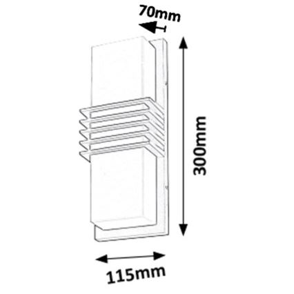 Rabalux - LED sieninis lauko šviestuvas LED/12W/230V 800lm 4000K IP44