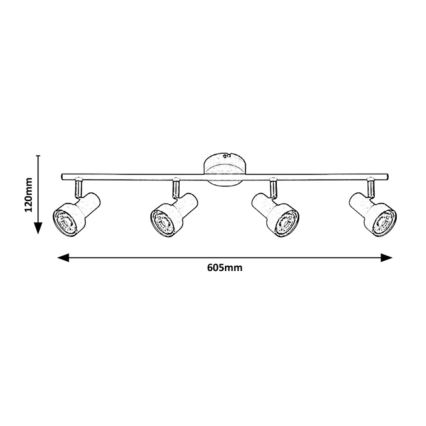 Rabalux - Akcentinis šviestuvas 4xGU10/50W/230V