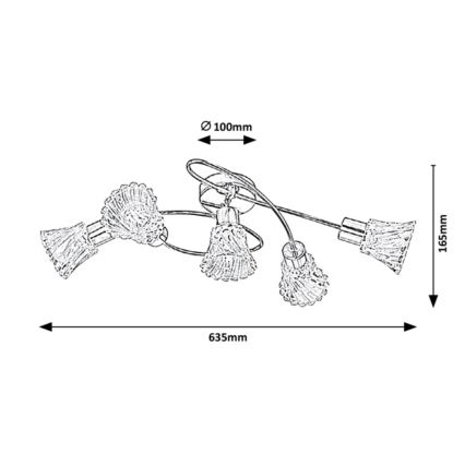 Rabalux - Akcentinis šviestuvas 5xE14/40W/230V
