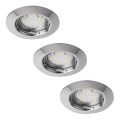 Rabalux - Komplektas 3x LED potinkinis vonios kambario šviestuvas 1xGU10/3W/230V IP44