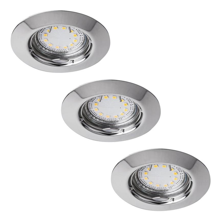 Rabalux - KOMPLEKTAS 3xLED Įleidžiamas vonios šviestuvas 3xGU10/3W/230V IP44