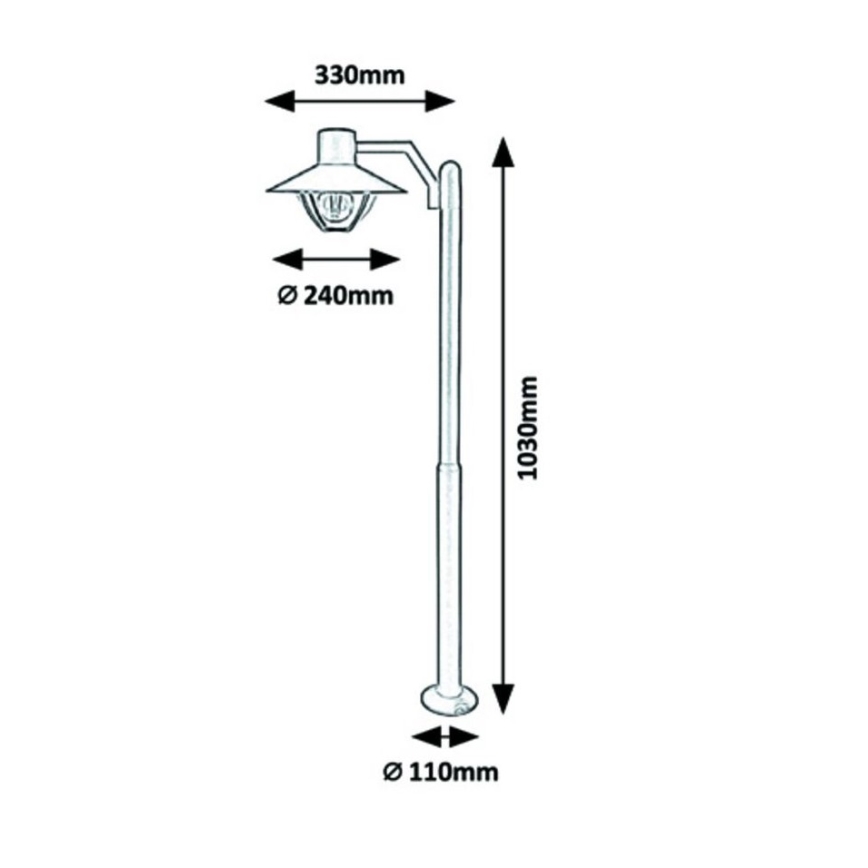 Rabalux - Lauko lempa 1xE27/10W/230V IP44