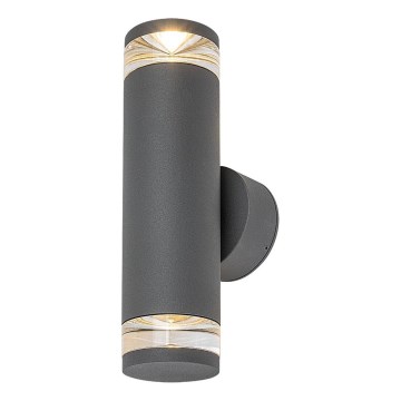 Rabalux - Lauko sieninis šviestuvas 2xGU10/10W/230V IP54 antracitas