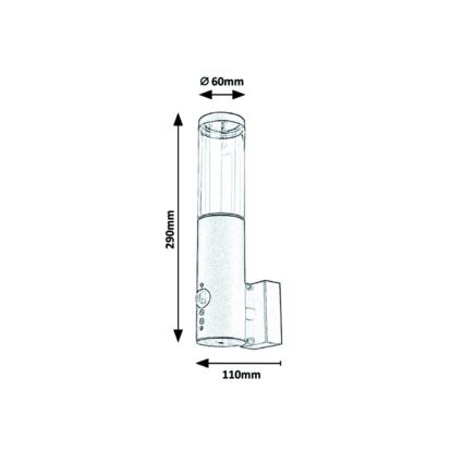 Rabalux - Lauko sieninis šviestuvas su jutikliu 1xGU10/7W/230V IP44