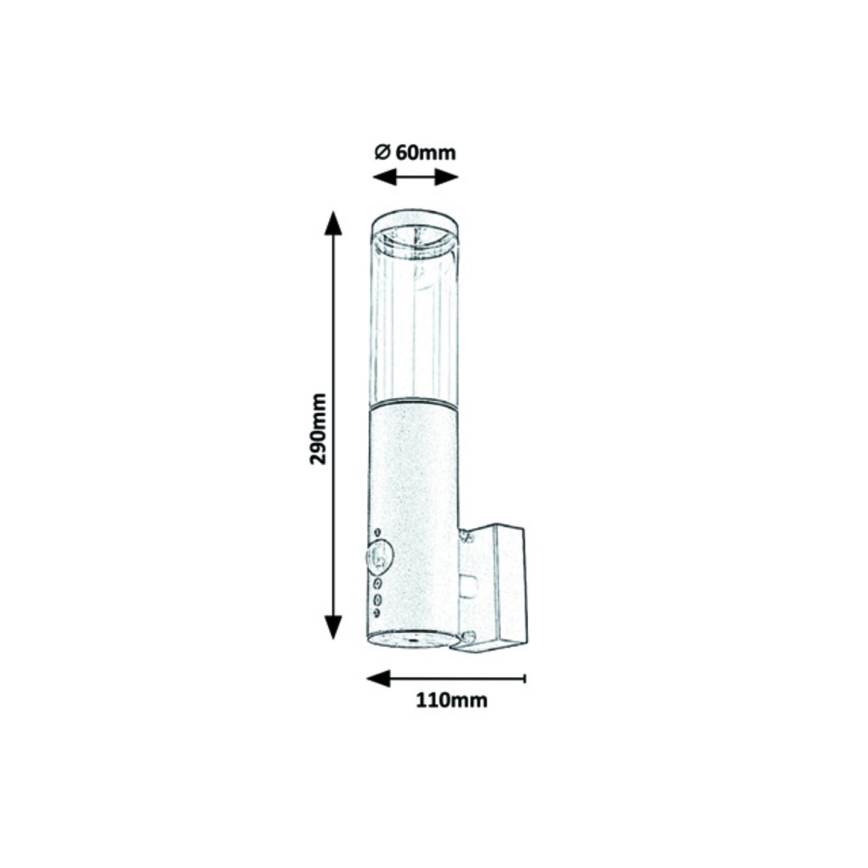 Rabalux - Lauko sieninis šviestuvas su jutikliu 1xGU10/7W/230V IP44