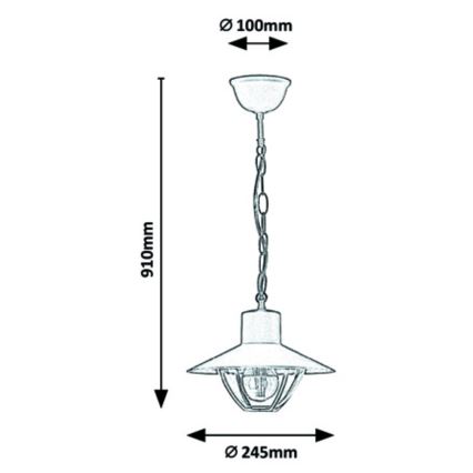 Rabalux - Lauko sietynas 1xE27/10W/230V IP44